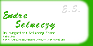 endre selmeczy business card